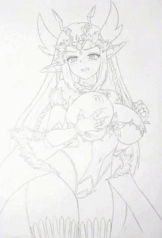 挑発の仕方を姿見で確認する アイスモンストルム嬢