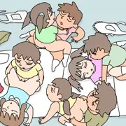 園児たち　お昼寝の時間に・・・GIF　※動作が不安定な場合は一旦保存してから見てください。