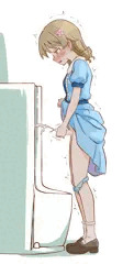 ふたくぼトイレ射精