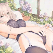 ライオンと🌸