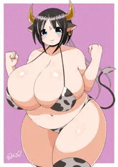 うしさんの牛柄ビキニ