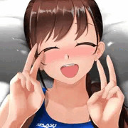 ぶっかけザーメン受け止めスマイルダブルピース