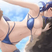 浜辺でハメを外すチェン隊長