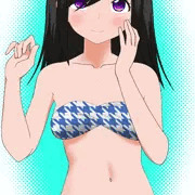 チューブトップビキニの女の子