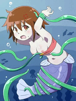 マーメイドやすな、謎の触手に襲われる