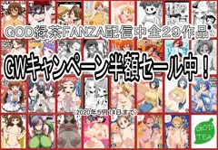 FANZA同人期間限定半額セール宣伝です！
