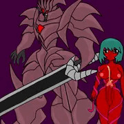 闇剣士の魔触装甲機神とふたなり