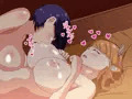 OLがふたなり巨乳牛娘と疲労回復中出しセックス
