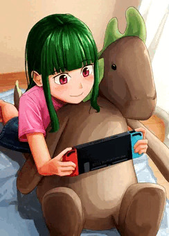 お気に入りのクッションでゲーム
