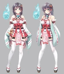 陰陽巫女立ち絵 斜め追加