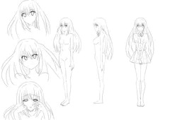 キャラクターデザイン３面図