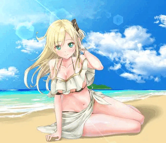 フリル水着レイちゃん+脱ぎ差分