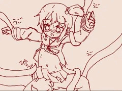 触手でイカされる奈々ちゃん