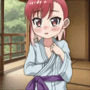 浴衣に着替える硝子ちゃん
