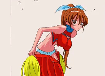スカートを脱ぐGIF