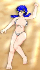 カレーライス食べ丸ちゃん水着絵