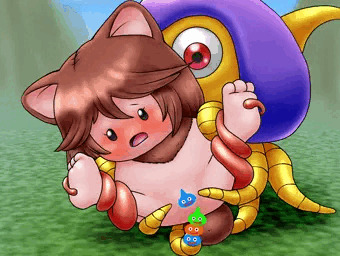 メーダに遊ばれるプクリポ