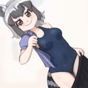 頭のいいアライさんは下に水着を着てきているのだ！