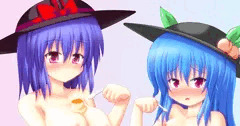 衣玖さんＶＳ天子ちゃんのおっぱいプリンバトル。