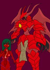 火炎竜の魔触装甲機神とふたなり