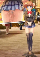 女子高生の下校中おもらし