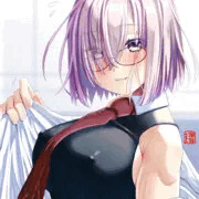 上着脱ぎマシュさん（ノーブラ）