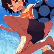 浜辺でサッカー勝負！！（脱衣ルール）