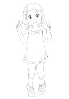 普通の時の絵とエロ絵