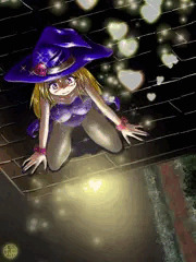 ハロウィン-自宅窓から出ている幸せの光を真剣な眼差しで眺めているうちの子