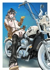 バイク女子描いてみた💗