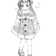 一発描きな洋ロリちゃん。