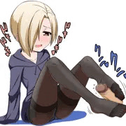 小梅ちゃんのパンスト足コキ