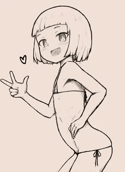 私は前髪ぱっつんとマイクロビキニが好きです
