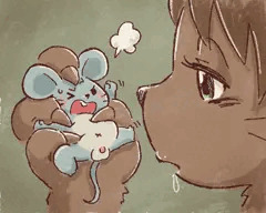 味見されるネズミくん