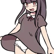 【今日のラフ】 お清楚黒髪ロングちゃんのスカートの中