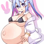 ボテ腹うさ水着