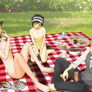 草上の昼食(笑)