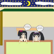 山の旅館の女湯で裸の付き合い