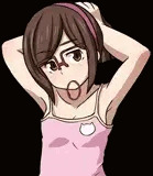 髪結ぼうとしてるチナちゃん