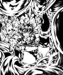 丸呑みﾇｴﾁｬﾝ線画＋