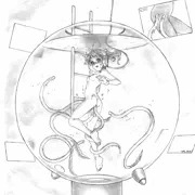 魚と戯れる少女