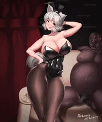 照れバニー椛