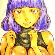 褐色パッツン