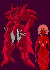紅龍鬼の魔触装甲機神とふたなり