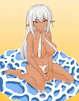 浅瀬のダークエルフさん