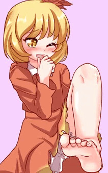 静葉に足で踏んでもらう