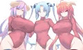 通りすがりの例のヒートテック三姉妹
