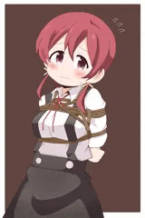 胸を絞られるみよちゃん
