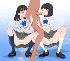 いたずら女子高生による下半身2点責め