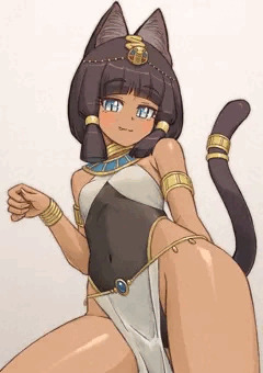 褐色エジプト猫耳ロリ♪